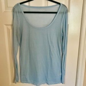 American Eagle Long Sleeve Light Blue Favorite Tee